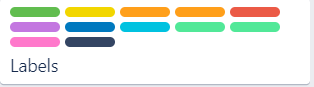 Trello has easy to use color coded labels.