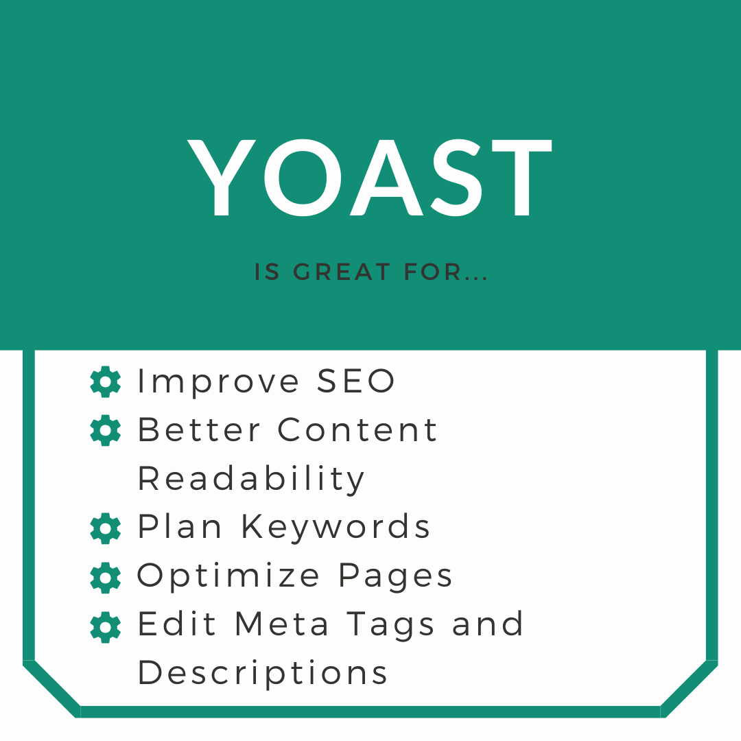 A great tool for SEO is Yoast. Yoast can improve SEO, help you get more readable content, optimize pages, plan keywords and edit meta titles and descriptions. I'm using Yoast on this post! 